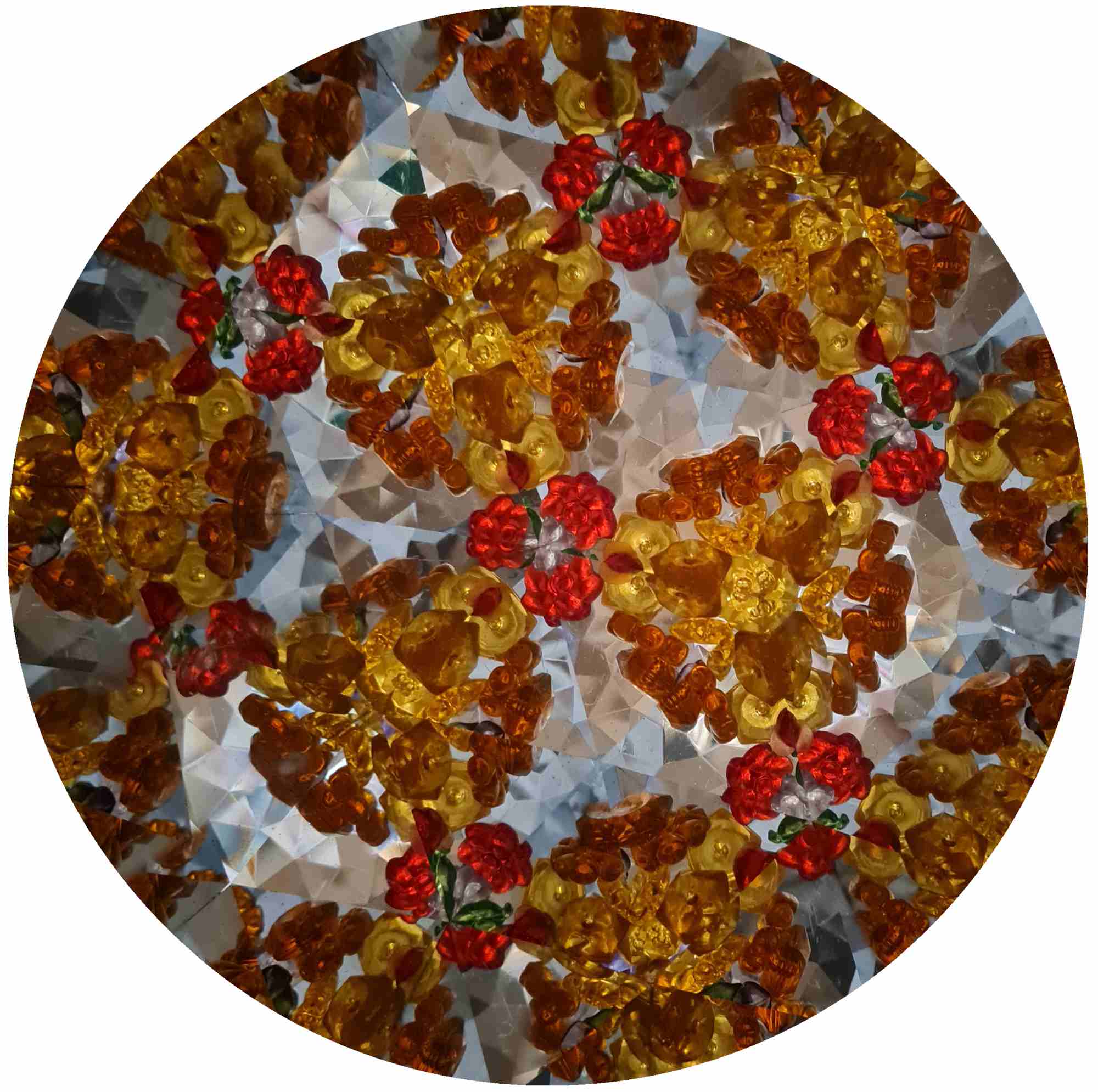 Drehkaleidoskop aus Blech "Farbenfrohe Sterne"