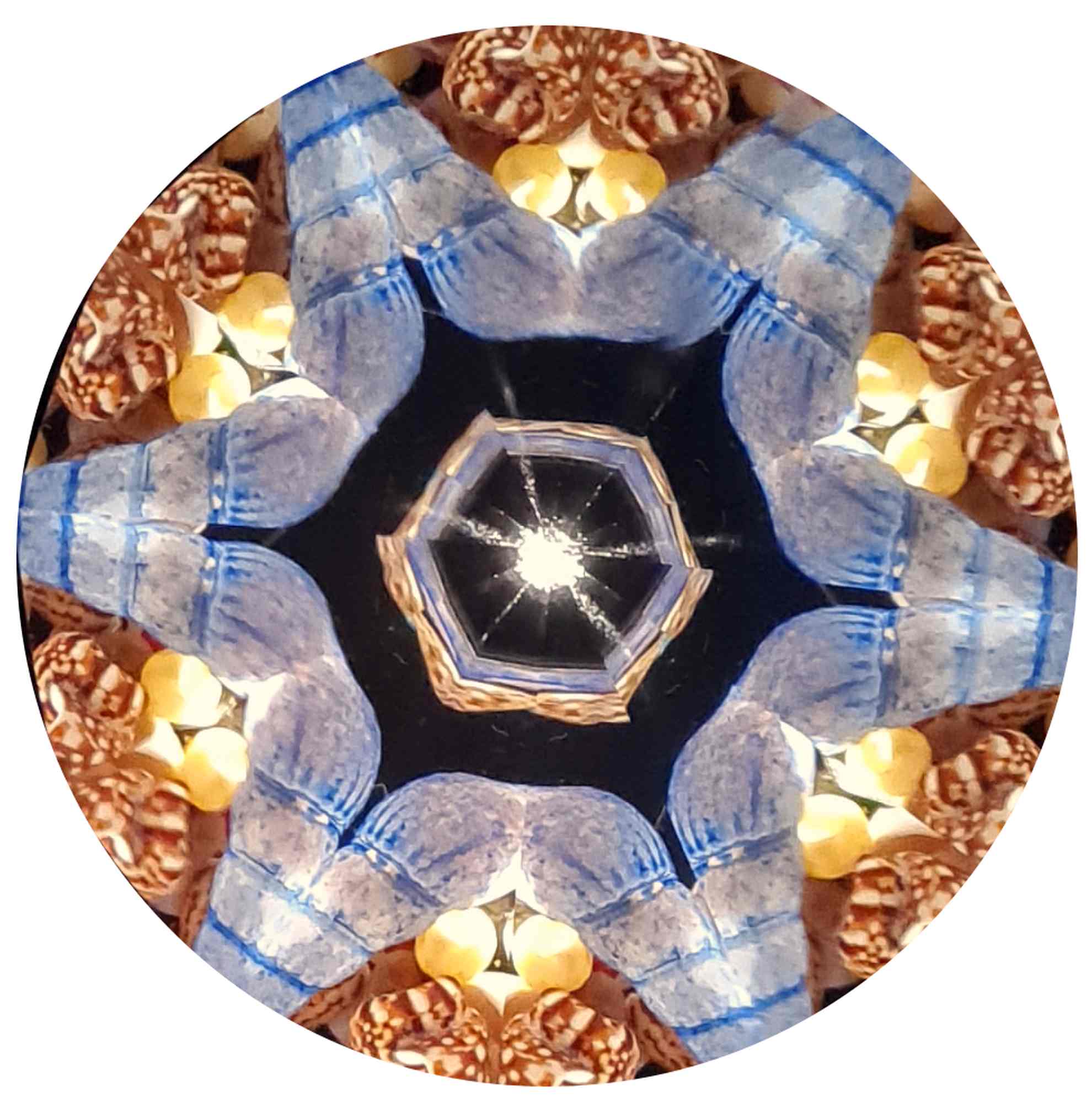 Drehkleidoskop aus Messing mit Flüssigkeit "Nikosia"