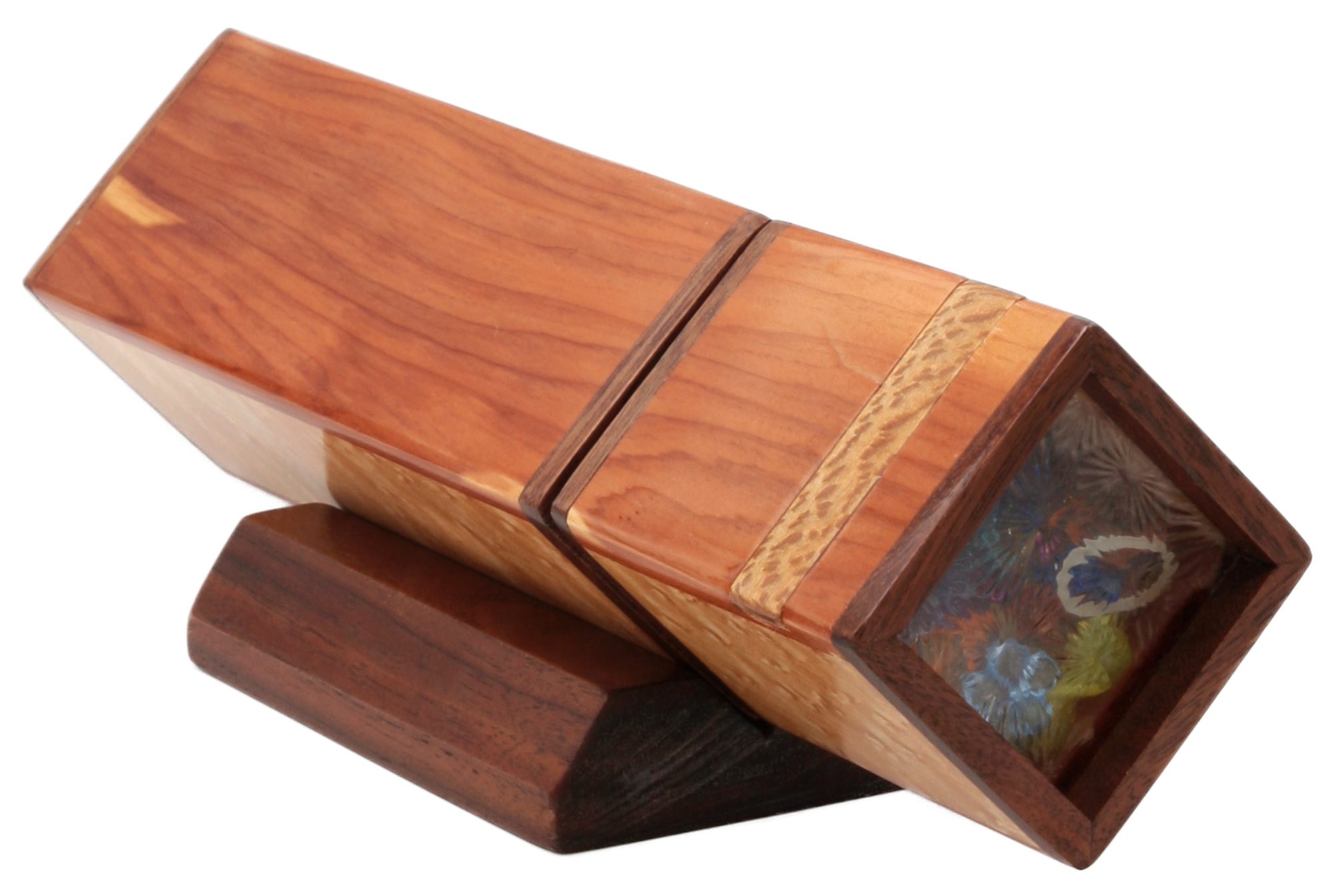 Wechselobjekt-Kaleidoskop zum Drehen aus Holz "Zoë" Wechselobjekt-Kaleidoskop zum Drehen aus Holz "Zoë"