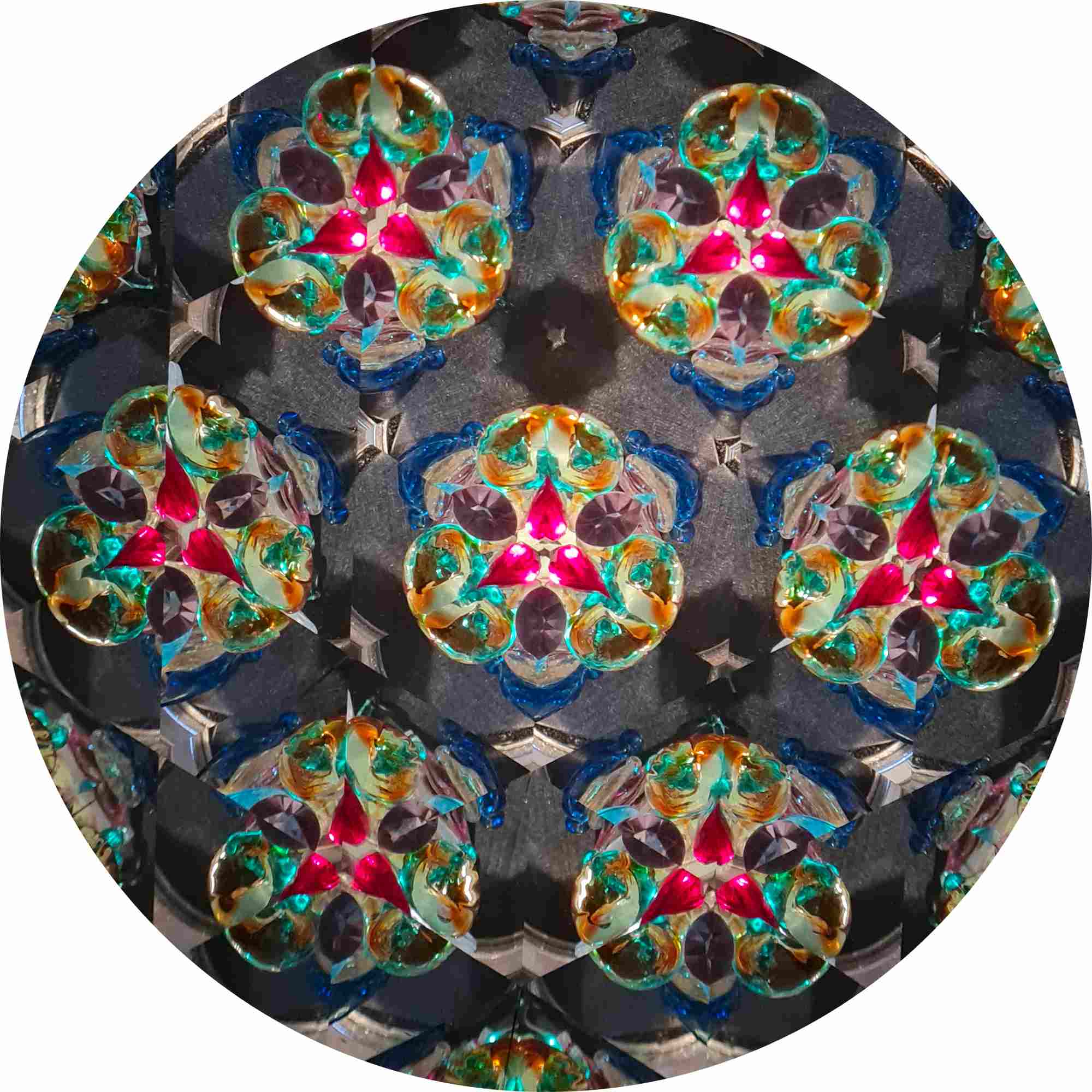Messing-Kaleidoskop "Seitenlicht Silber"