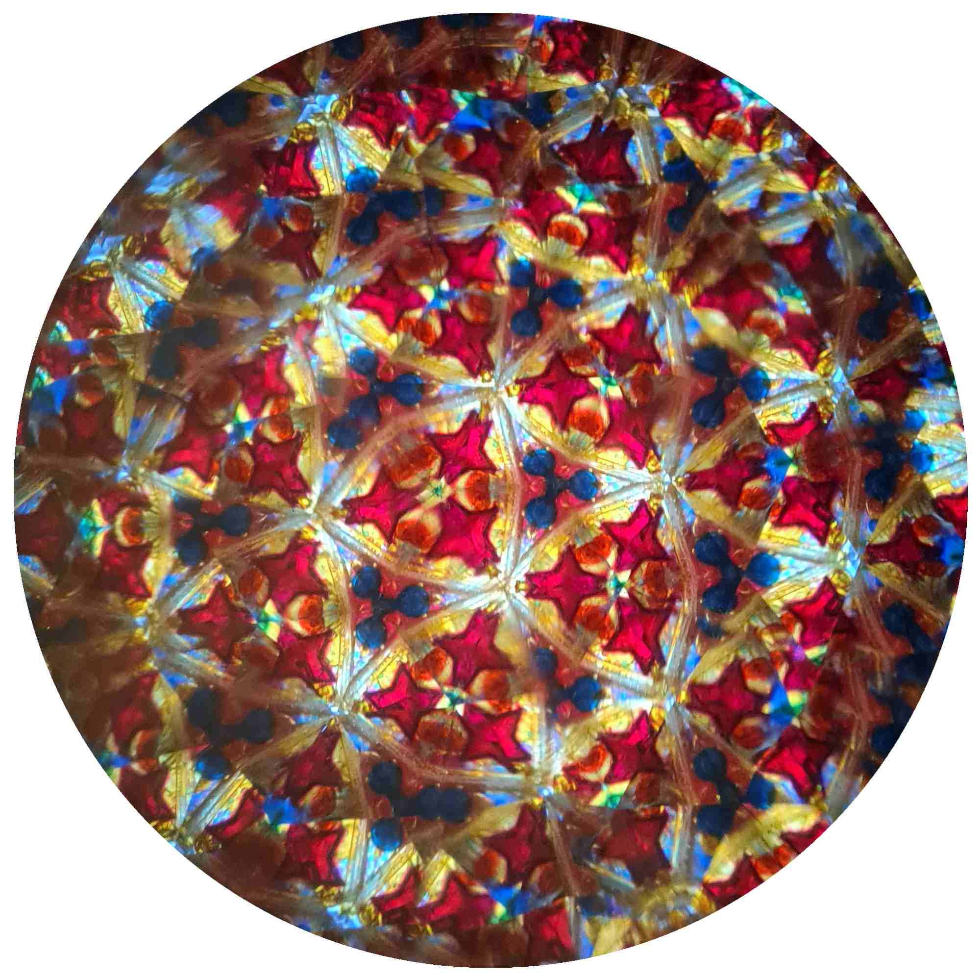 Messing-Kaleidoskop mit Doppel-Drehscheibe "Cataleya"