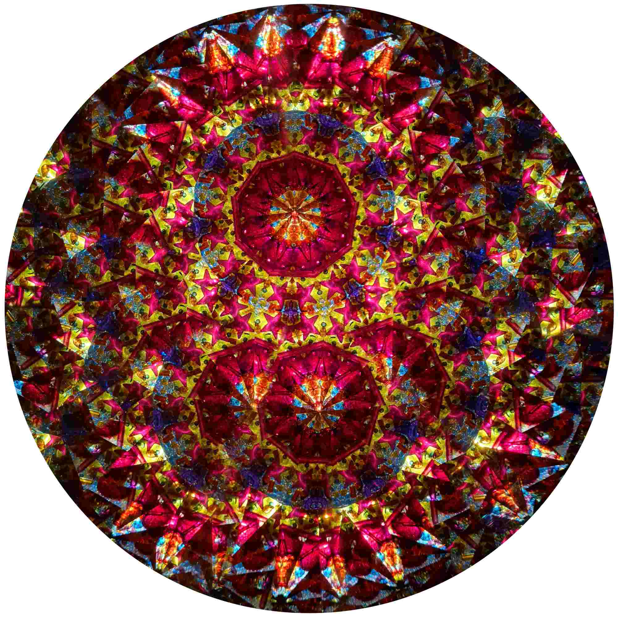 Messing-Kaleidoskop mit Doppel-Drehscheibe "Floretta"