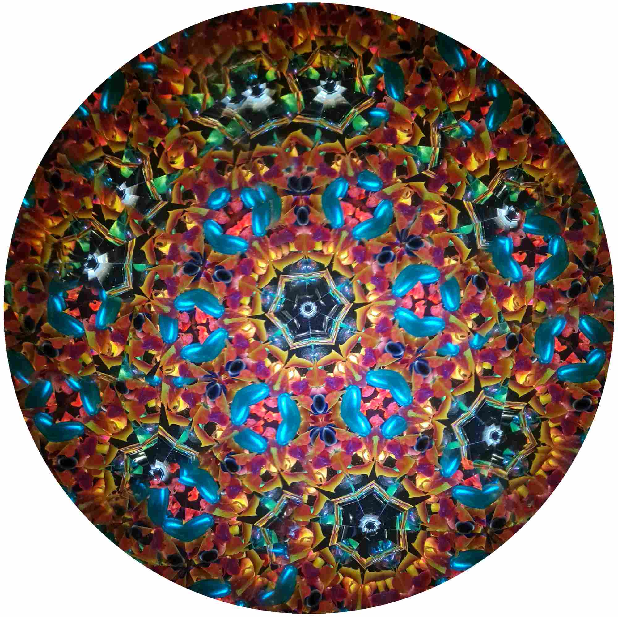 Drehkaleidoskop aus Messing mit Flüssigkeit "Valerian"
