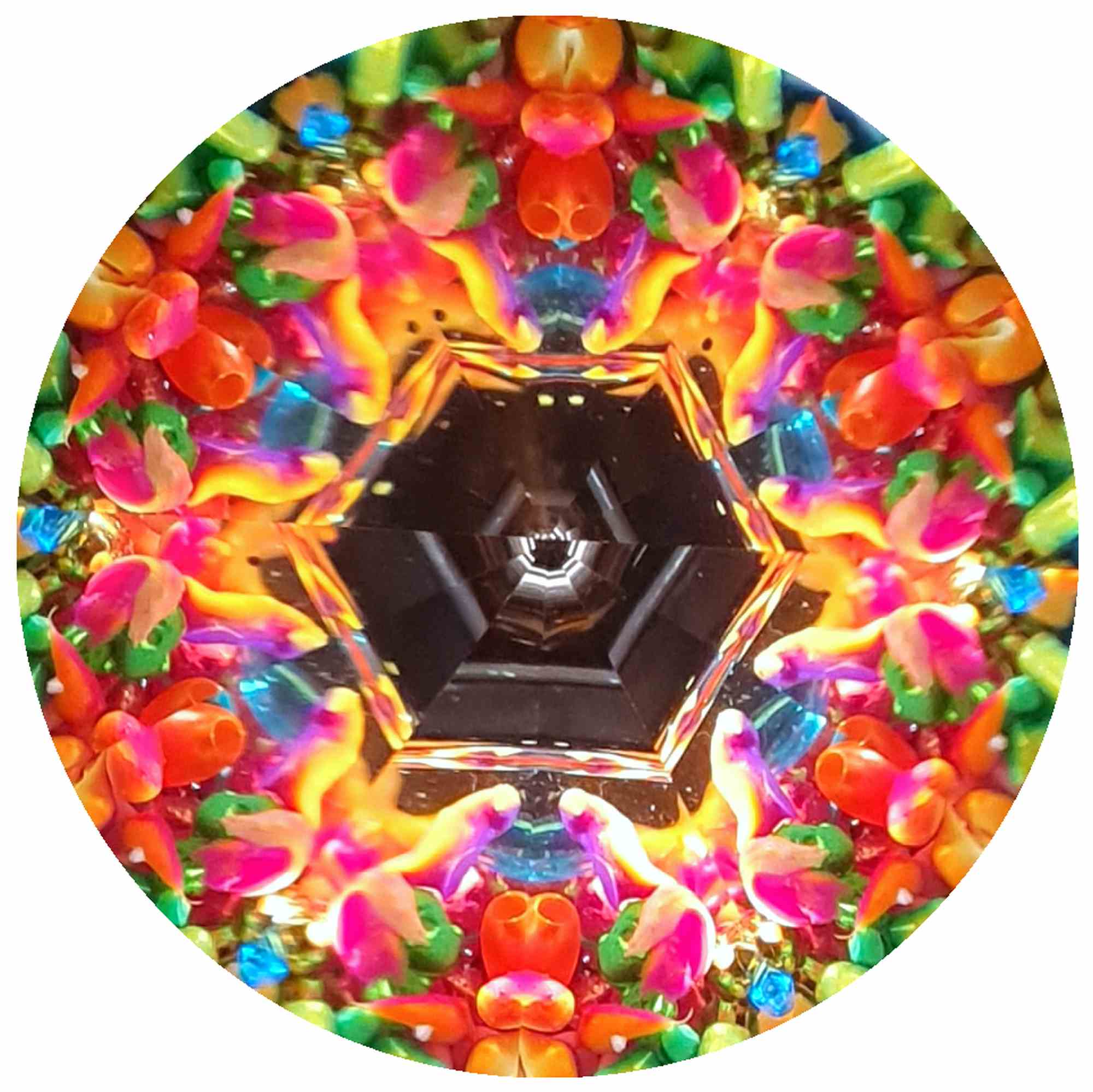 Drehkaleidoskop aus Messing mit Flüssigkeit "Valerian"