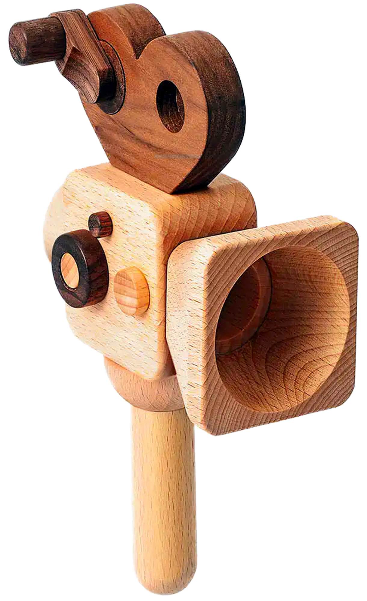 Dreh-Drachenauge aus Holz "Super 16 Kamera"