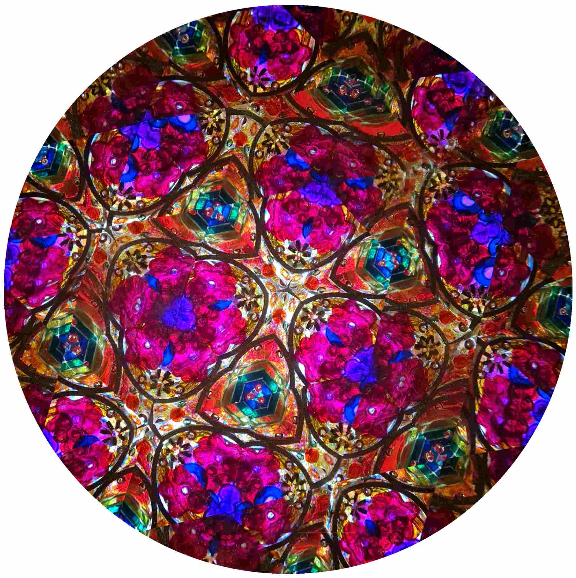 Messing-Kaleidoskop mit Doppel-Drehscheibe "Yasmin"