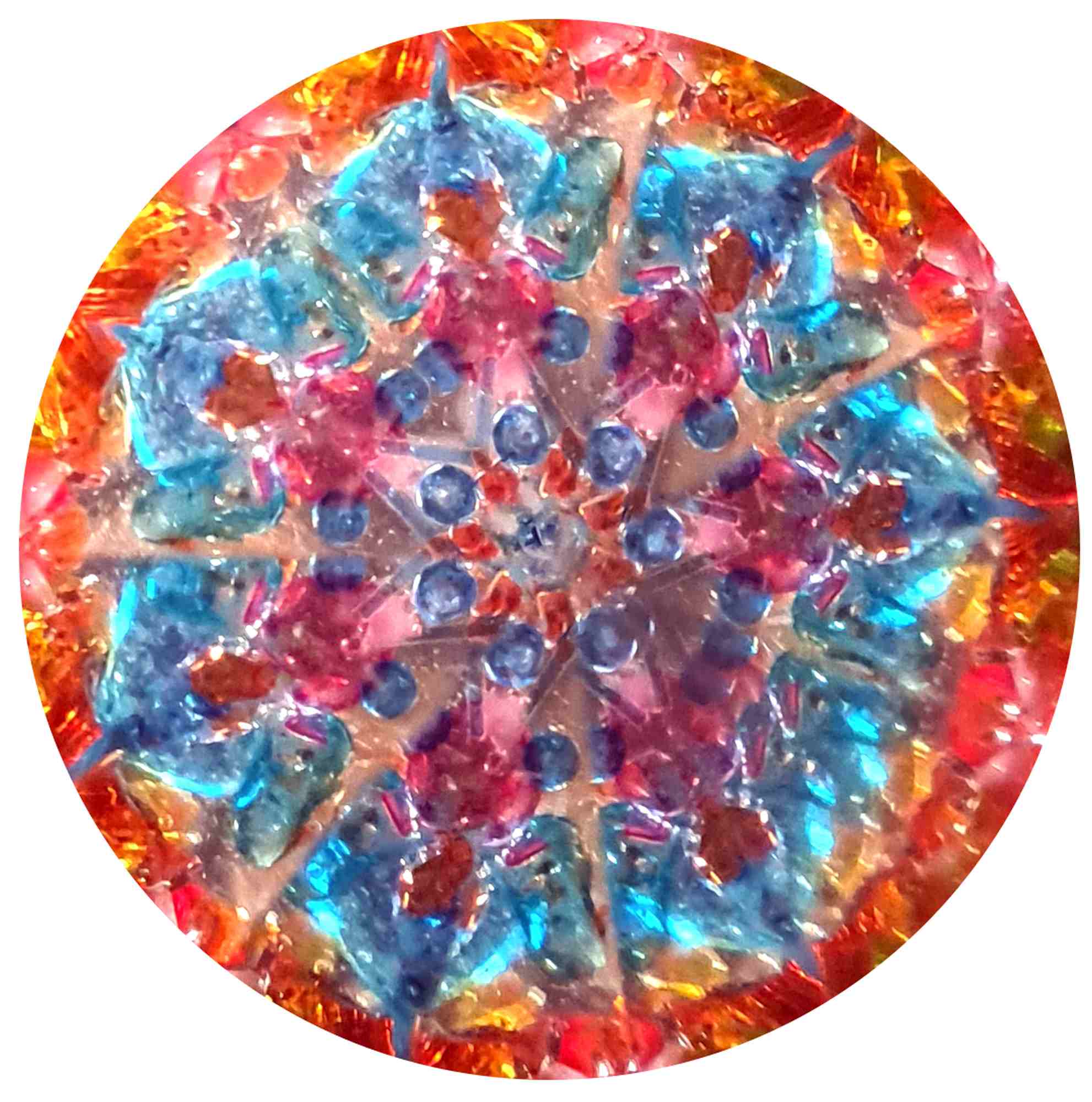 Mini-Kaleidoskop aus Messing mit Drehscheibe "Margo"
