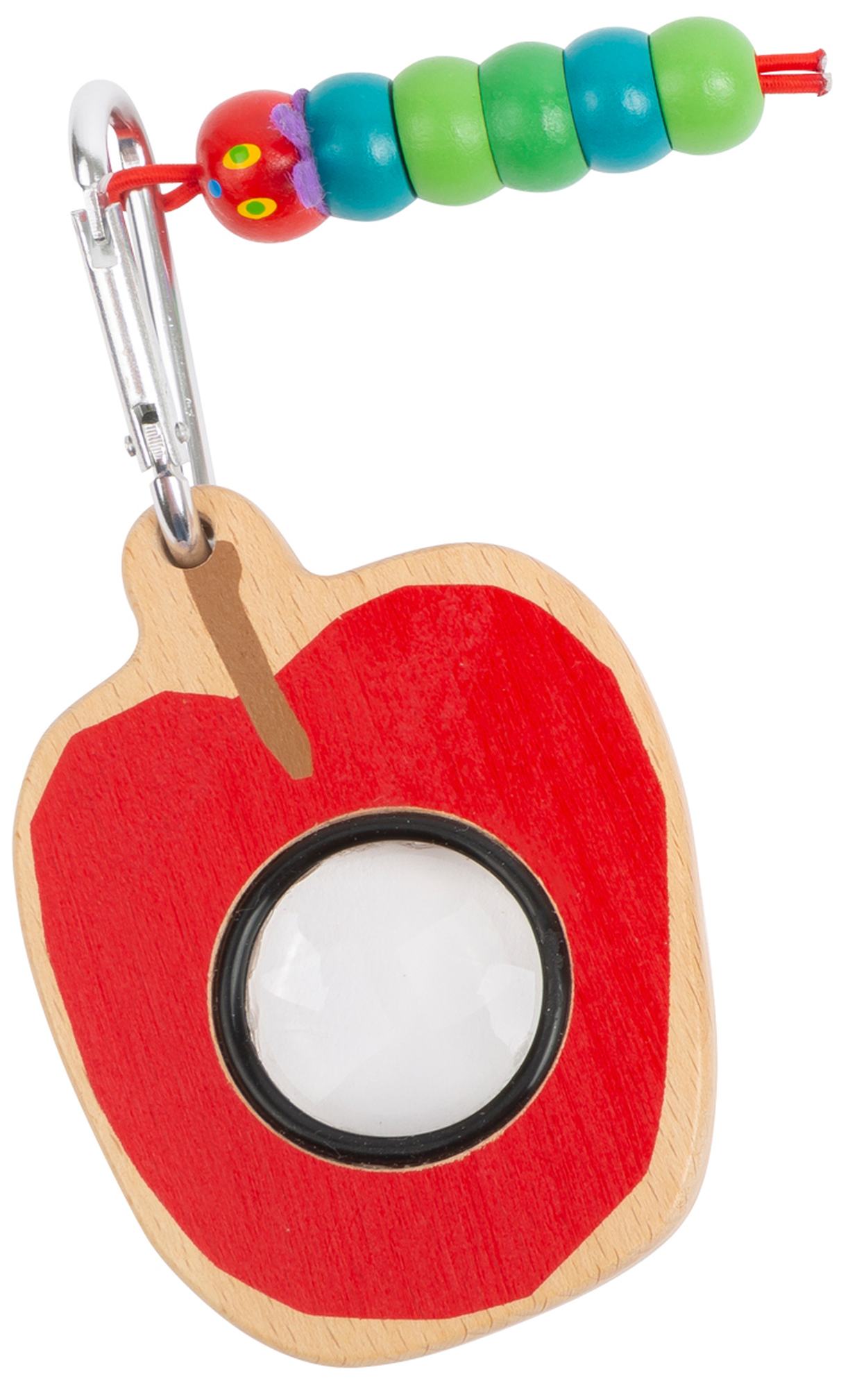 Lupe aus Holz "Raupe Nimmersatt: Apfel" Lupe aus Holz "Raupe Nimmersatt: Apfel"