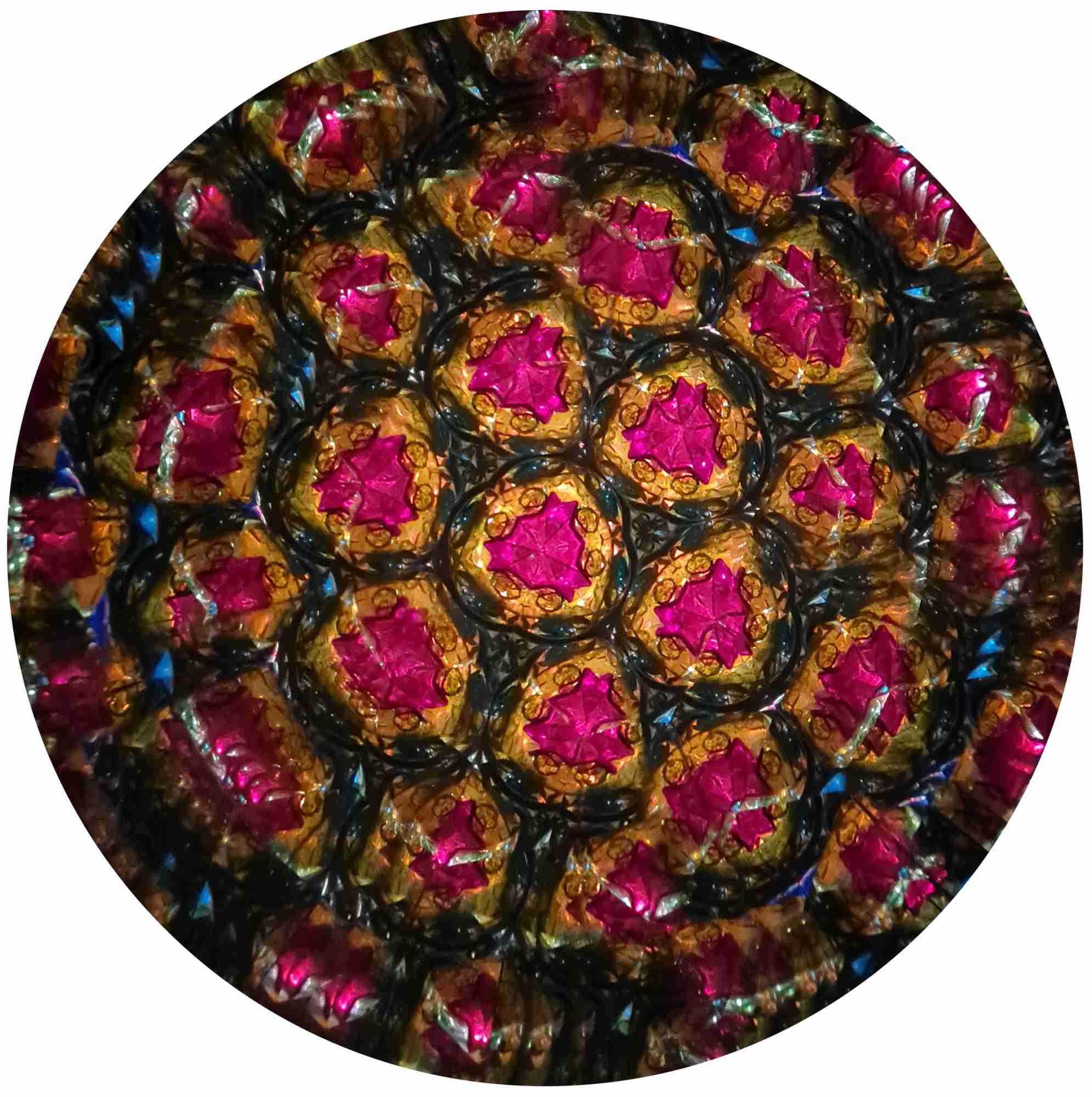 Messing-Kaleidoskop mit Doppel-Drehscheibe "Dalia"