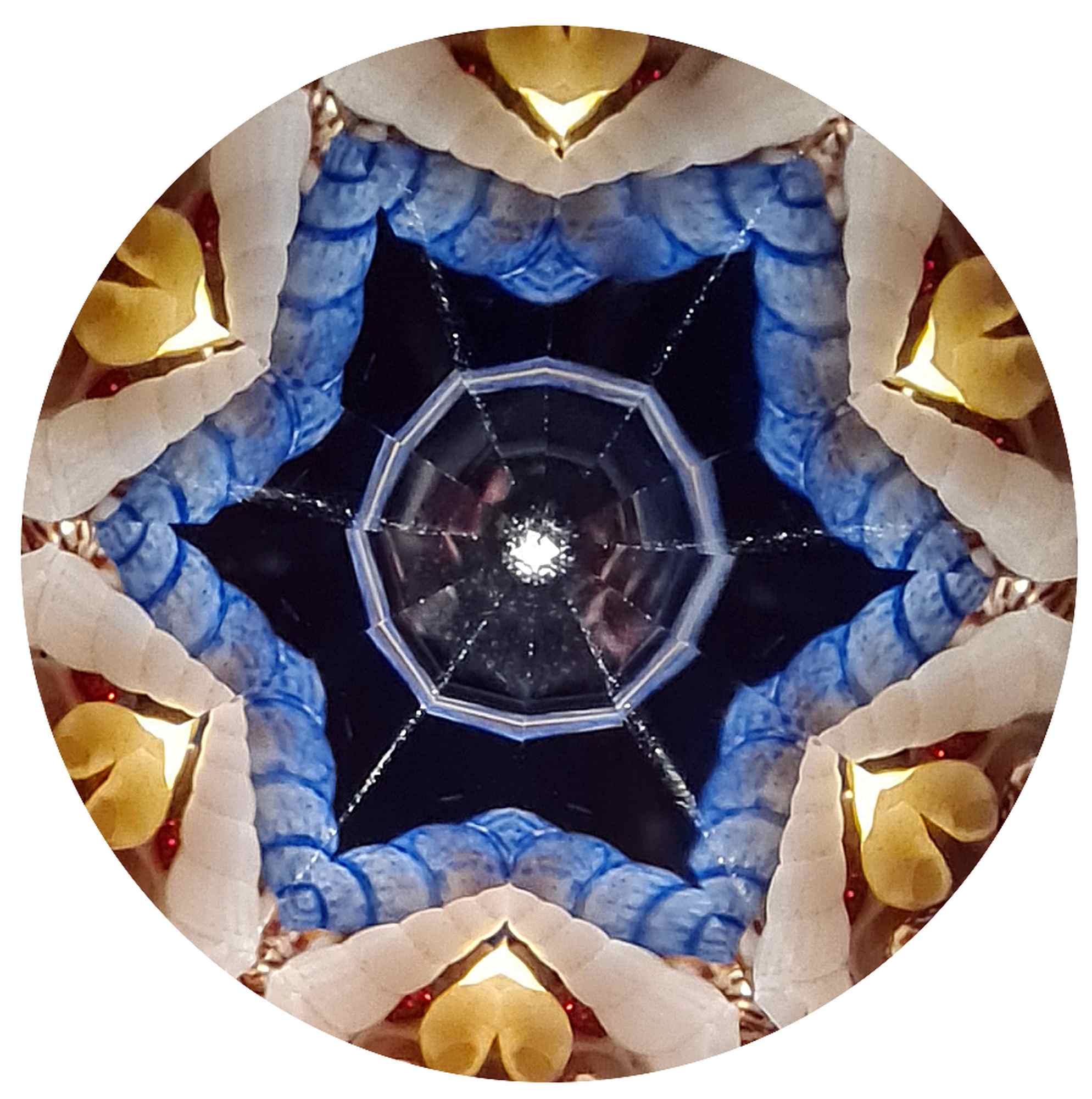 Drehkleidoskop aus Messing mit Flüssigkeit "Nikosia"