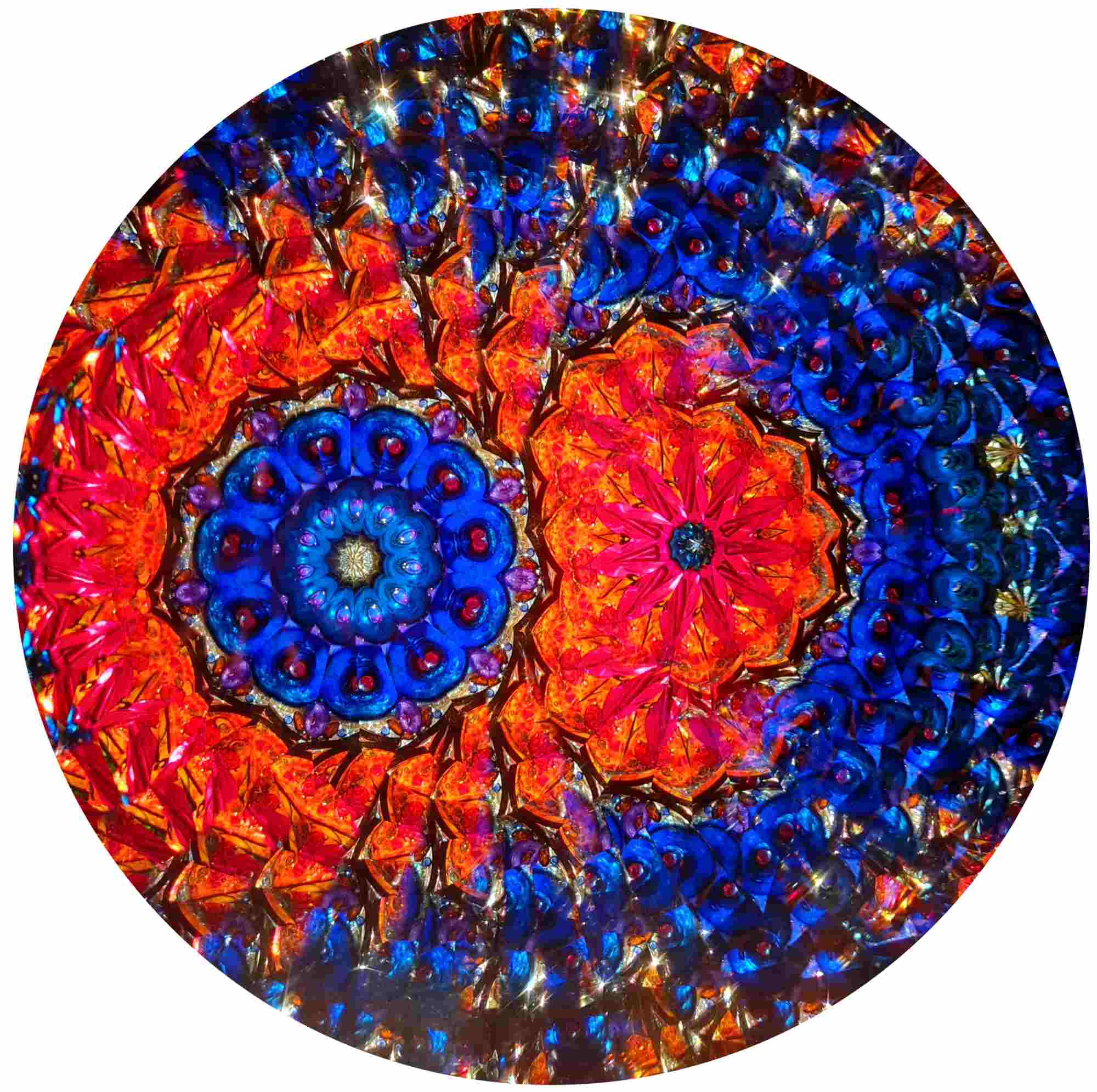 Messing-Kaleidoskop mit Doppel-Drehscheibe "Lale"