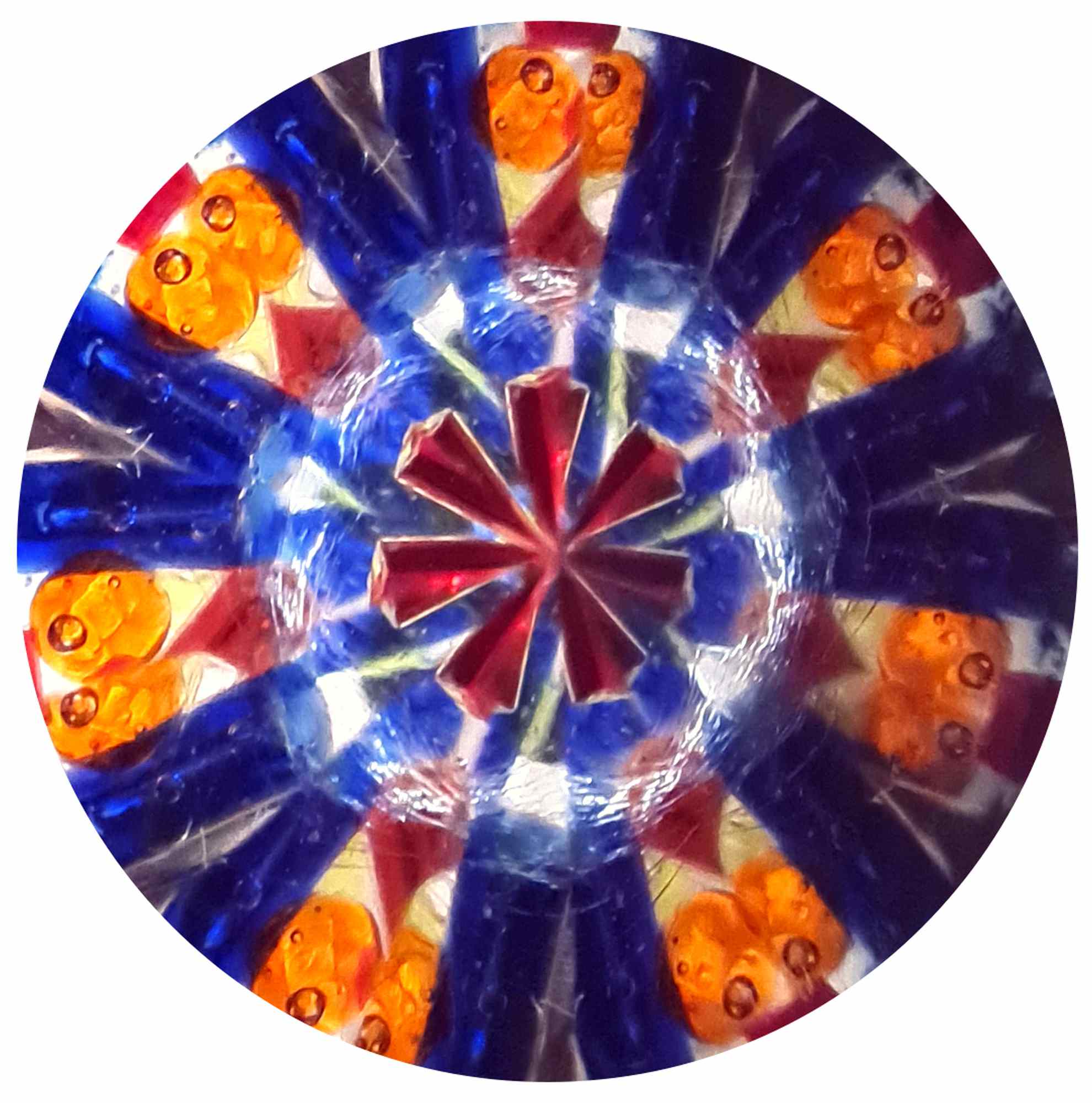Mini-Kaleidoskop aus Messing mit Drehscheibe "Mandala"