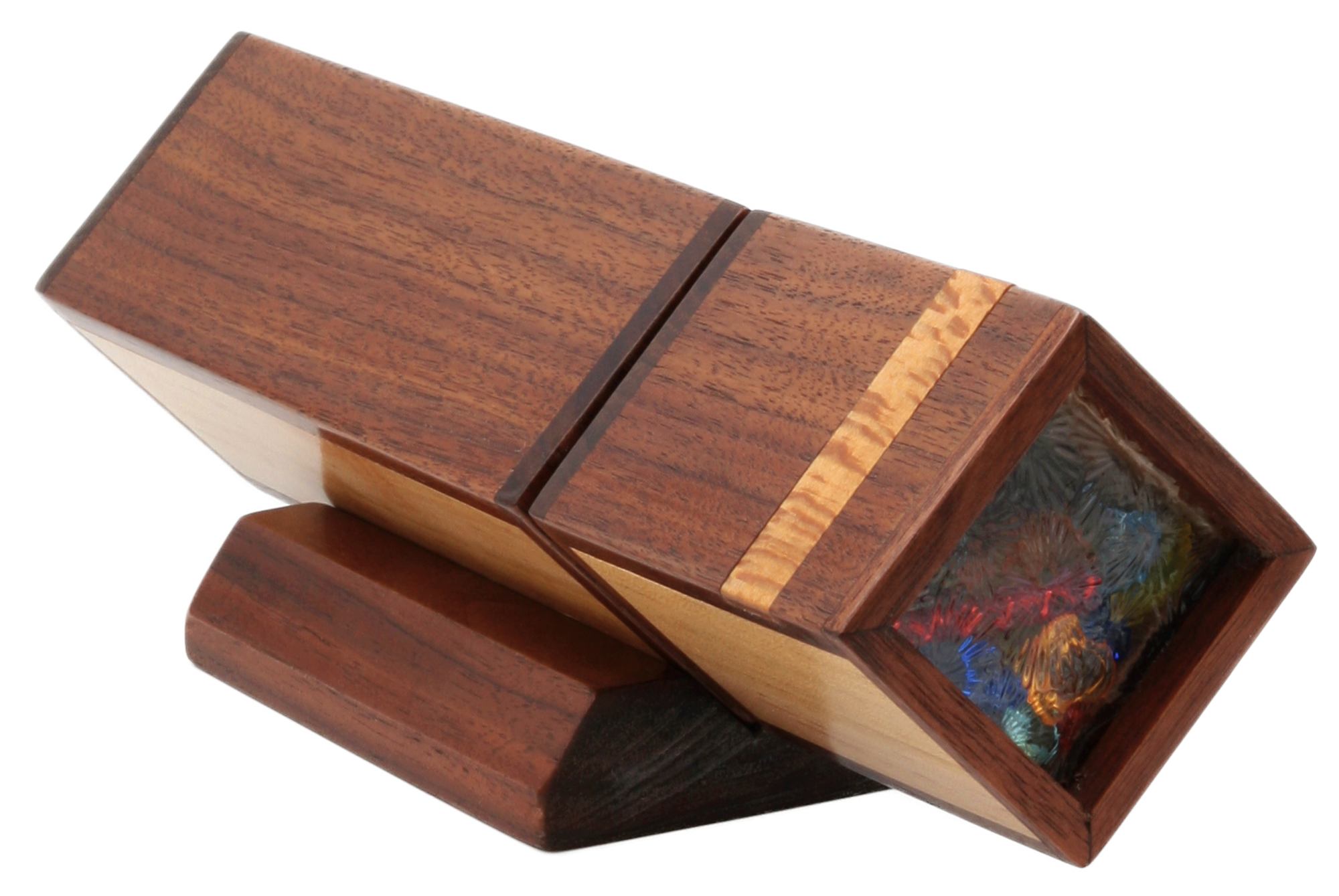 Wechselobjekt-Kaleidoskop zum Drehen aus Holz "Madison" Wechselobjekt-Kaleidoskop zum Drehen aus Holz "Madison"