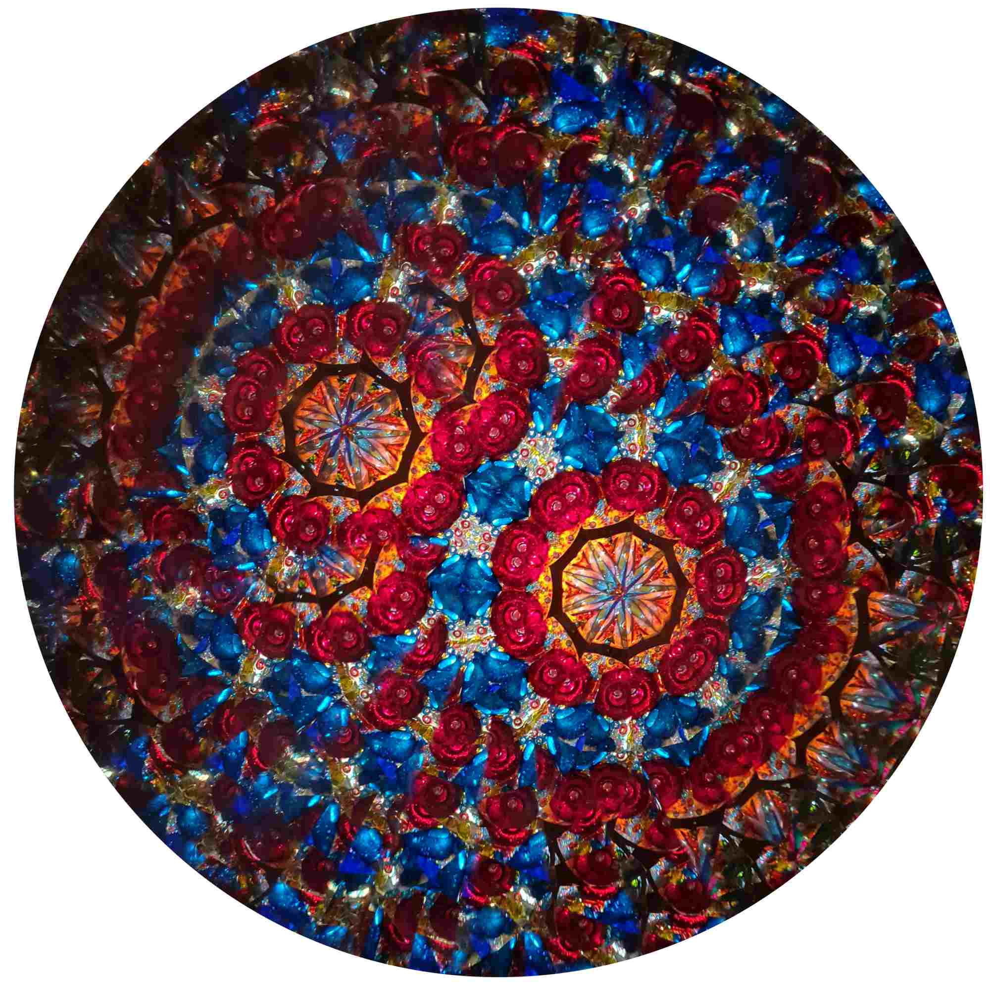 Messing-Kaleidoskop mit Doppel-Drehscheibe "Frieda"