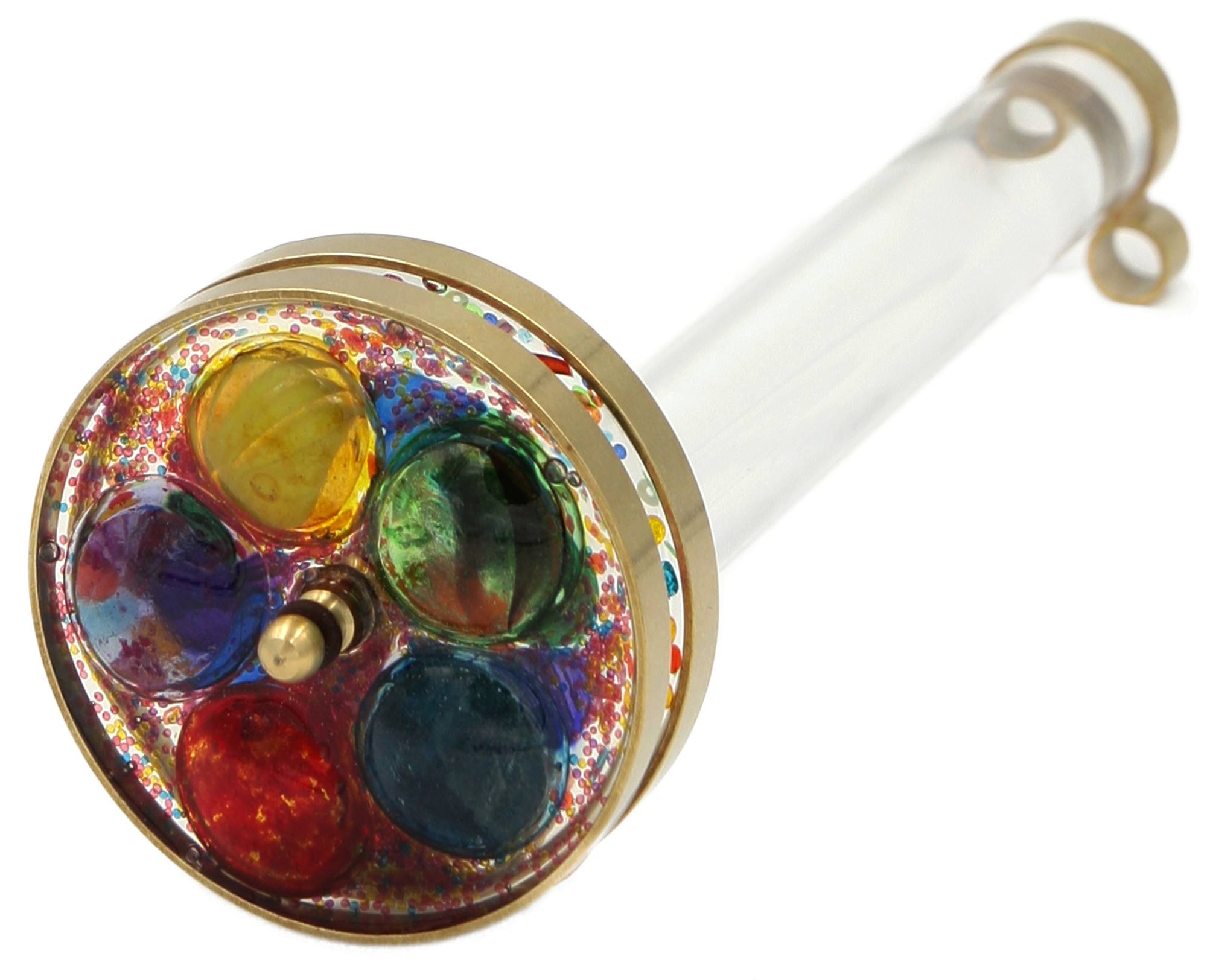 Glas-Kaleidoskop mit Doppel-Drehscheibe "Iris" Glas-Kaleidoskop mit Doppel-Drehscheibe "Iris"