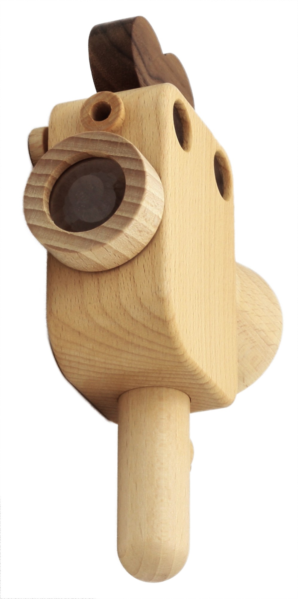 Dreh-Drachenauge aus Holz "Super 8 Kamera"