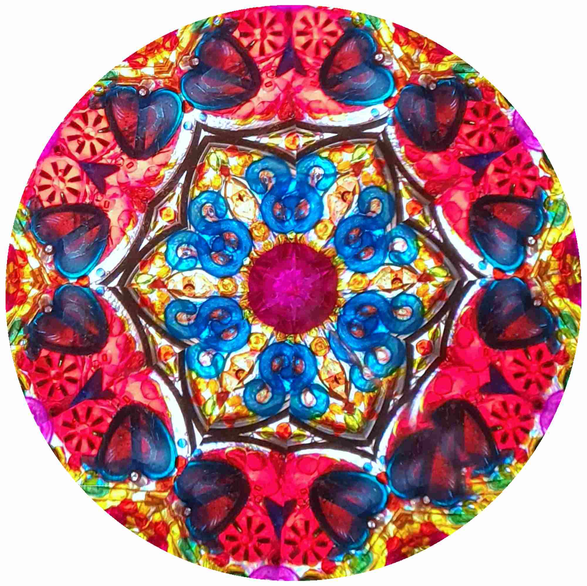 Messing-Kaleidoskop mit Doppel-Drehscheibe "Helena"